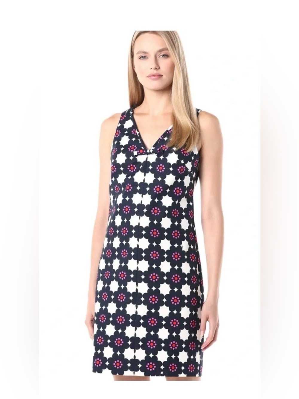 Trina Turk Jungle Island V-Neck Shift Dress